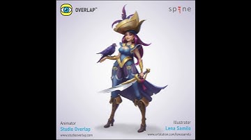 Pirate Girl Animated with Spine