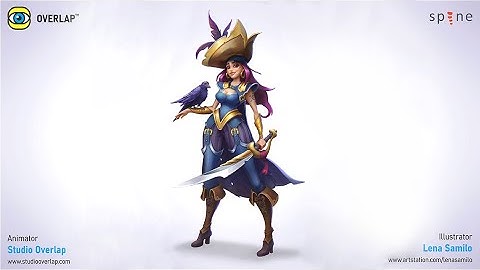 Pirate Girl Animated with Spine