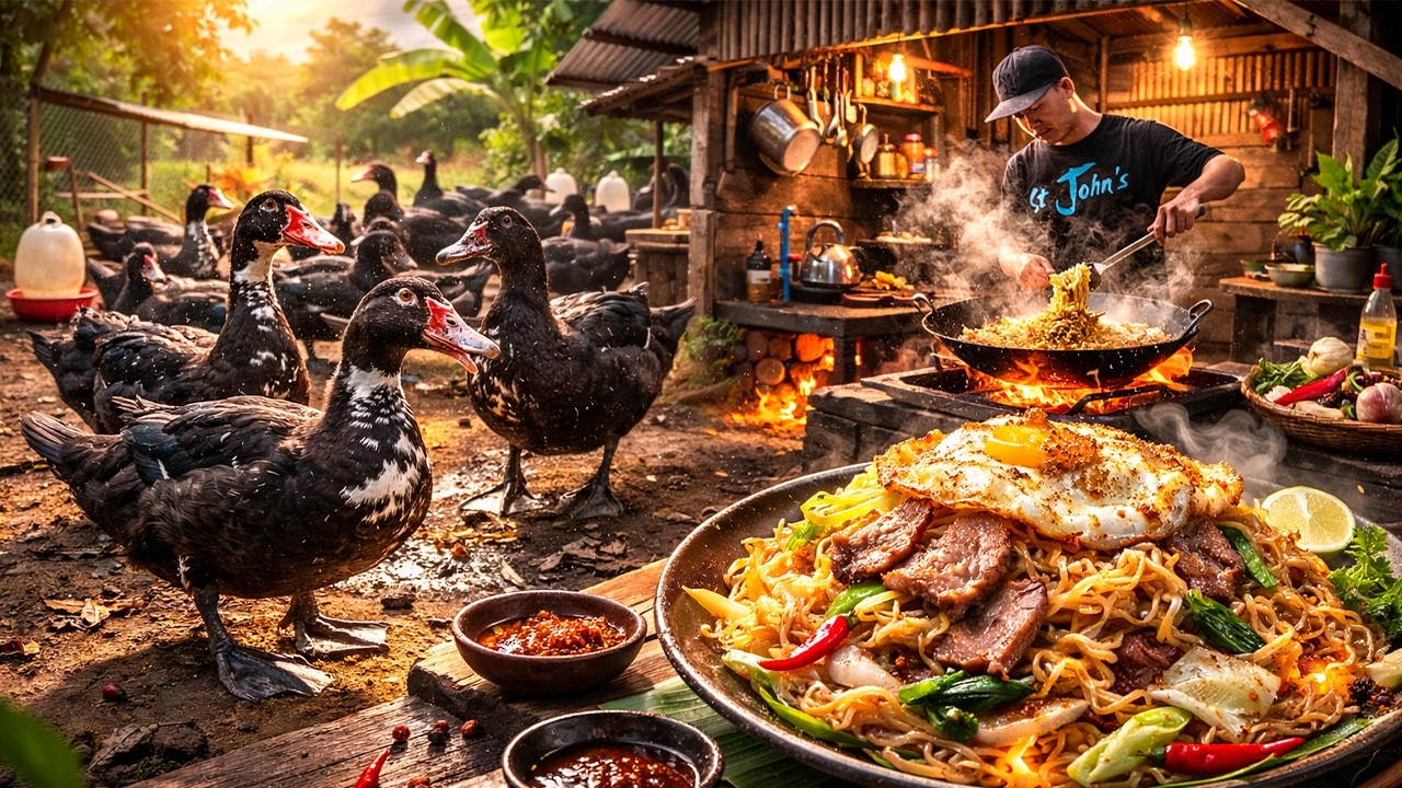 Real Village Life in Cambodia | Duck Farming, Organic Gardening & Home Cooking