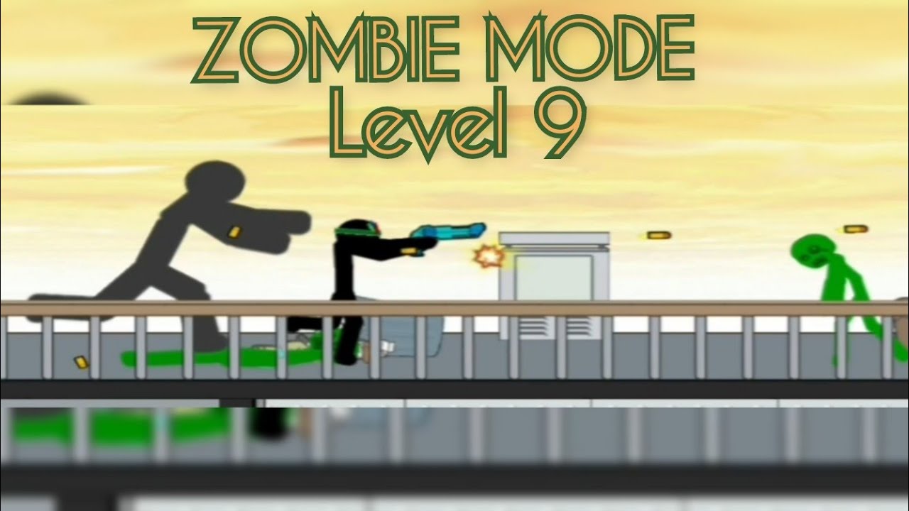 Anger of stick 5: zombie gameplay / level 9 zombie mode / big friend lvl 5 / arg 170 weapon