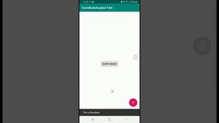 Android SnackBar with CoordinatorLayout (demo)