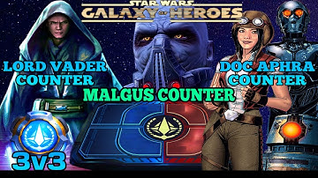 [3v3] LORD VADER COUNTER w/FENNEC SQUAD - MALGUS COUNTER w/501ST - APHRA COUNTER w/HUX SQUAD - SWGOH