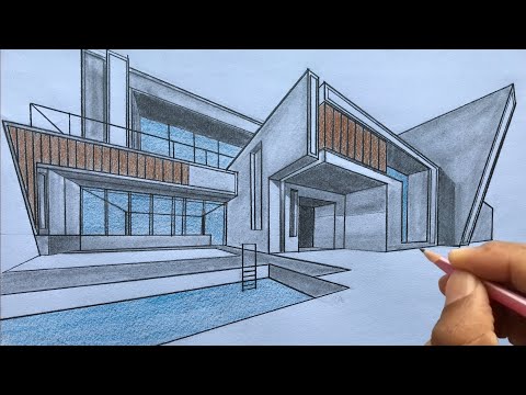 How To Draw Using Two-Point Perspective: Draw A House Step By Steps