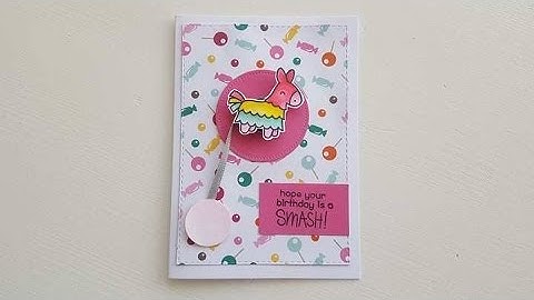 Pinata, stamps, Lawn fawn | DIY interactive card
