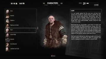 CHARACTERS: Hjort (Witcher 3 In-Game Lore Read Aloud)