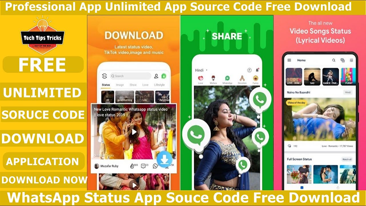 WhatsApp Status App Souce Code Free Download & Urdu/Hindi ...