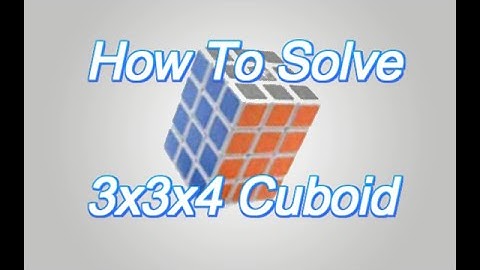 How To Easily Solve A 3x3x4 Cuboid!