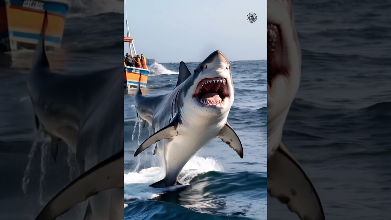 Surprise Shark Leap Stuns Boat Tourists!