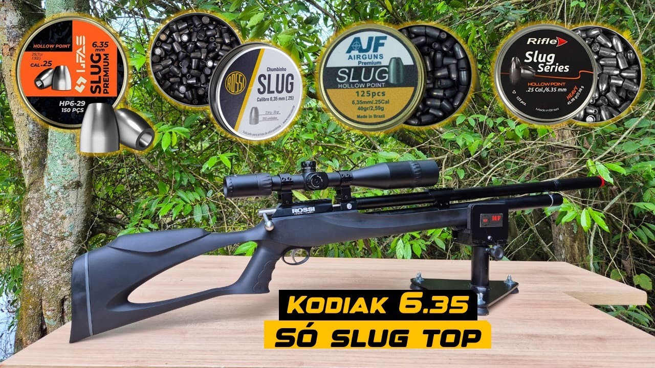 SÓ SLUG TOP NA CARABINA PCP KODIAK 6.35