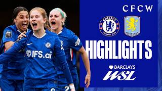 Chelsea Women 43 Aston Villa Women  Highlights  Wsl 202526