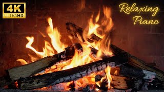 π₯ Tranquil Fireplace & Soft Piano Harmonies | Sleep & Serenity