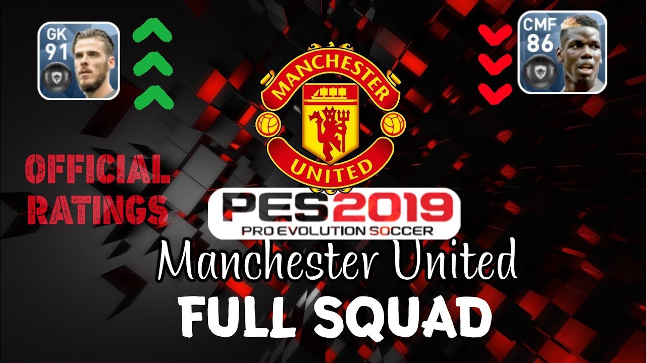 PES 2019 Manchester United Players Overall Ratings