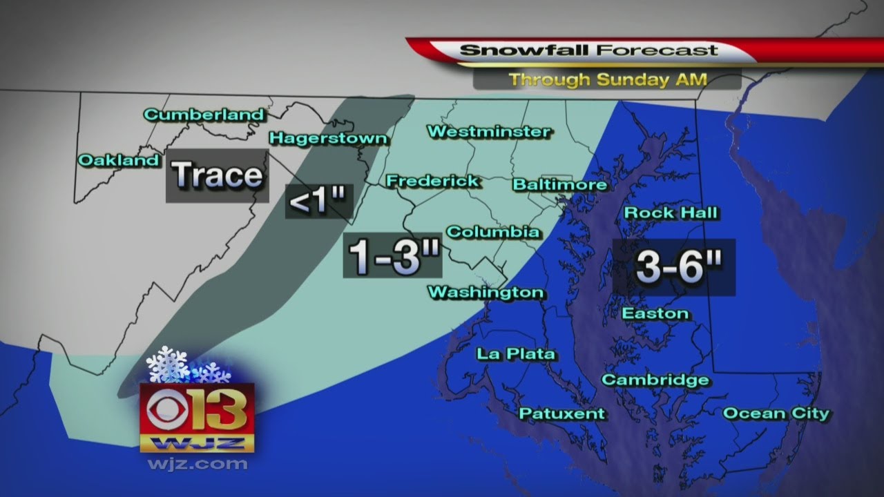 Season's First Snow Expected In Md., Storm Warnings And Weather