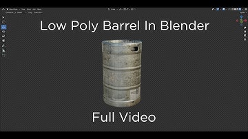 Model barrel from single image in blender - full video