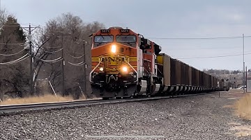 BNSF #5671 Leading & NB Empty Energy Coal Train With DP H2 MAC Unit’s 4/8/23