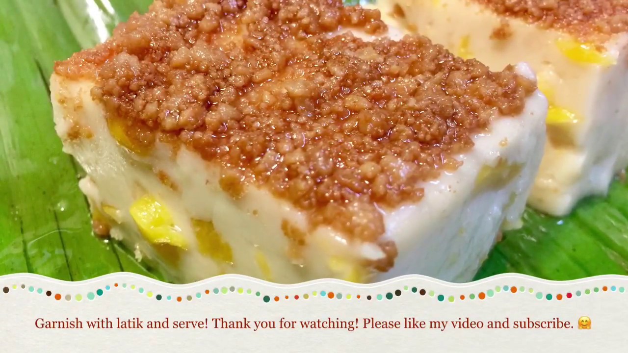 Maja Blanca with Corn and Jackfruit (coconut pudding) YouTube