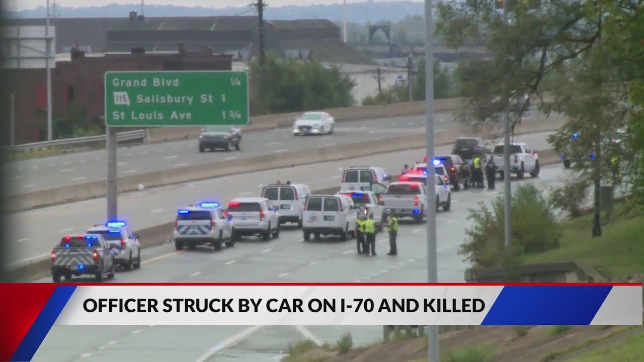 St. Louis officer struck by car on I-70 and killed; driver in custody