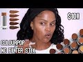 NEW COLOURPOP NO FILTER FOUNDATION STIX REVIEW | MAKEUPSHAYLA