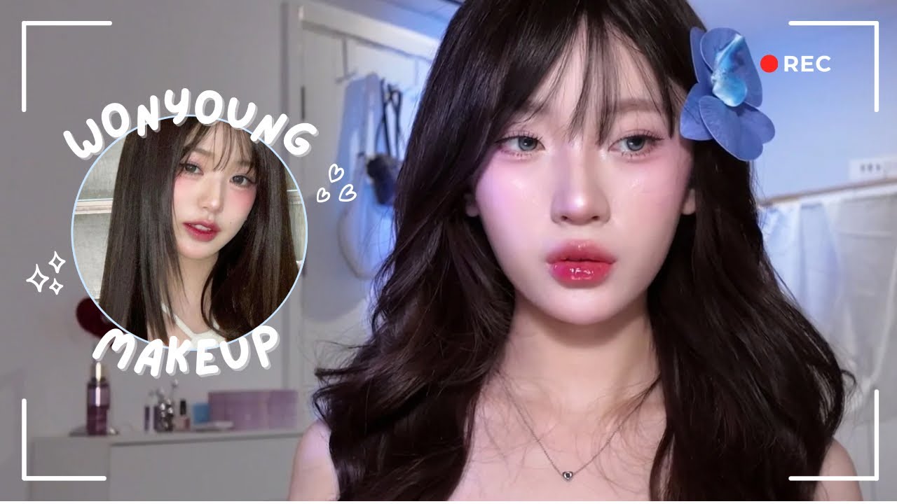 [kei’s how to] I tried wonyoung makeup look 💙 (detailed tutorial)