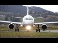 Spectacular Airbus A320 landing & take off at Airport Bern-Belp