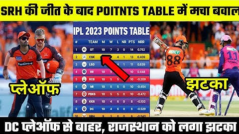 IPL 2023 Today Points Table । SRH VS RR After Match Points Table । IPL 2023 points table RR VS SRH
