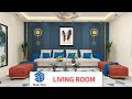 Sketchup Living Room Interior Design Bangla..