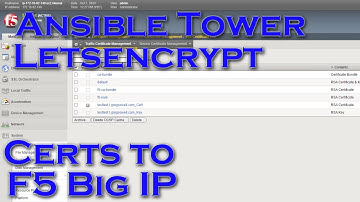 Using Ansible to create Letsencrypt certificates and apply them to F5 Big IP load balancers