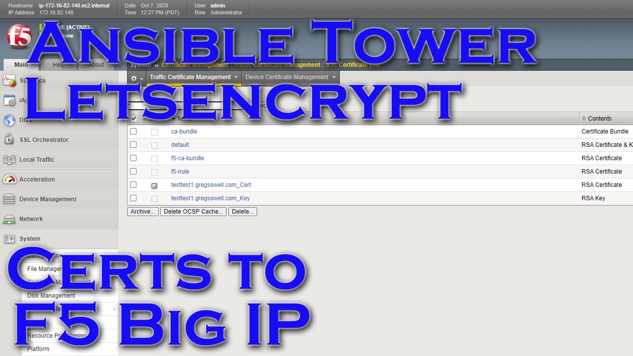 Letsencrypt. F5 big-IP 10255v. Letsencrypt IIS. Letsencrypt Dublicate limit.