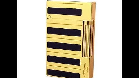 Bật lửa Dupont Hong kong vàng kẻ đen ngang D58V | Deva.vn | Giá 750.000 Đ