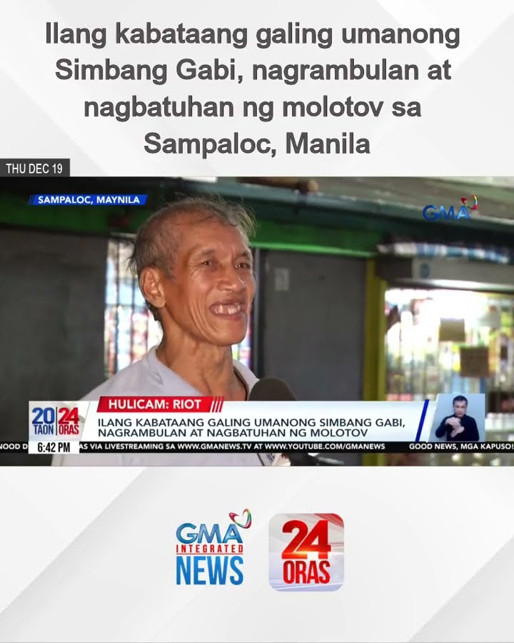 Ilang kabataang galing umanong Simbang Gabi, nagrambulan at nagbatuhan ng molotov... | 24 Oras