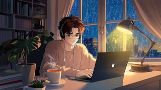 Late Night Vibes 🌙 Study music ~ study/ relax / rain sounds / stress relief ~ Chill Piano music