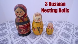 My Nesting Doll Collection #0220 – 3 USSR/Zagorsk Nesting Dolls