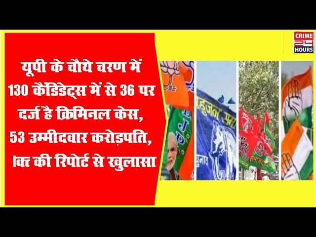 यूपी के चौथे चरण में 130 कैंडिडेट्स में से 36 पर दर्ज है क्रिमिनल केस, 53 उम्मीदवार करोड़पति,....