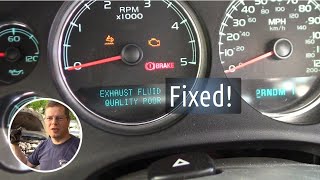 Exhaust Fluid Quality Poor