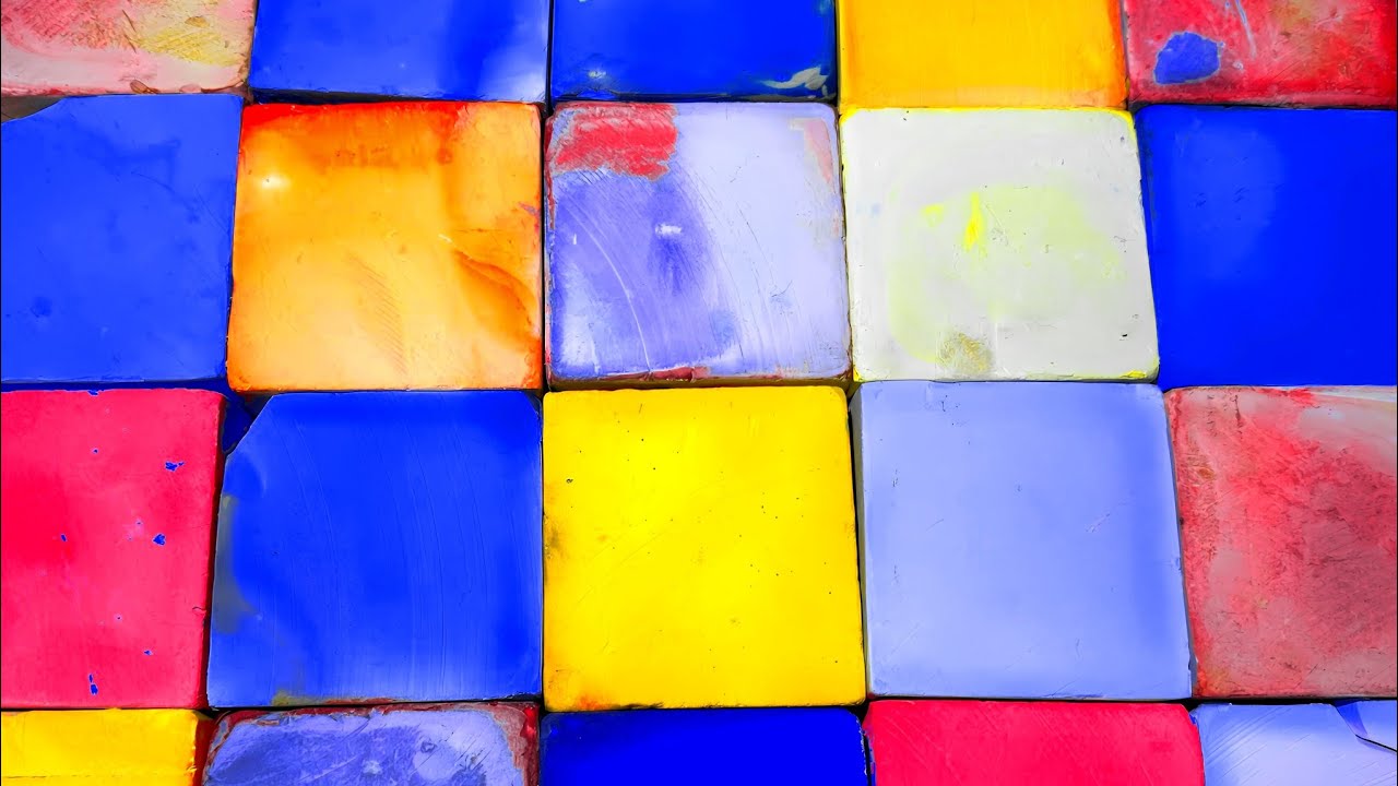 soft powdery fresh plain and Dyed Gymchalk crush Asmr 🫶 