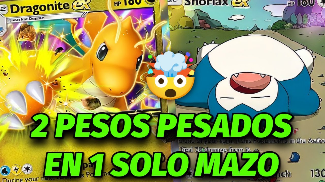 🏆NUEVO Mazo de Pesos Pesados con DRAGONITE EX y SNORLAX EX en POKEMON ...