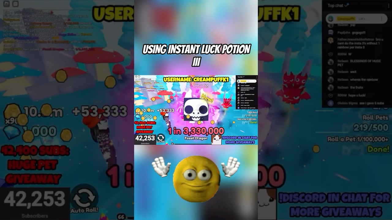 The *NEW* Instant Luck Potions In PETS GO Got Me This... 😱🔥 