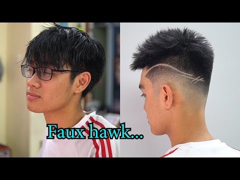 Chia sẻ kiểu tóc Faux hawk / Mid Fade / tóc bung , tóc dựng in TƯỜNG BARBER