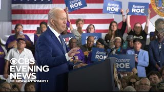 Biden brings abortion rights to forefront of campaign