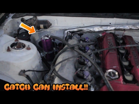 SR20 240SX CATCH CAN INSTALL!! - YouTube