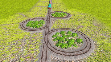 2 TRANSPORTING TRAINS PASSING THE TRACKS TRIPLE CIRCLE  RAILROAD TRACK #22 | Trainz Simulator 2019