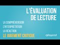 Lvaluation de lecture  le jugement critique  franais  alloprof