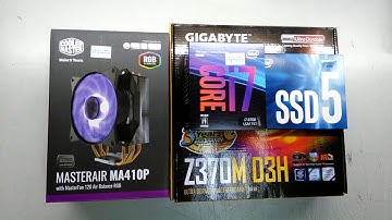 INTEL CORE I7-8700 GIGABYTE Z370- D3H INTEL SSD5 COOLER MASTER MASTERAIR MA410P RGB FAN