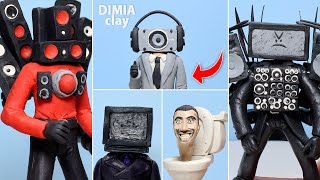 Making Titan TV Man vs Titan Speakerman with Clay | Dimia clay