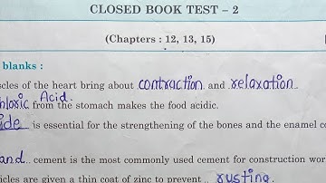 7th STD Science Workbook Closed Book Test - 2 @omeducation8606
