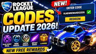 Rocket League Codes Update 2026 🔥 New Free Rewards You Can Redeem
