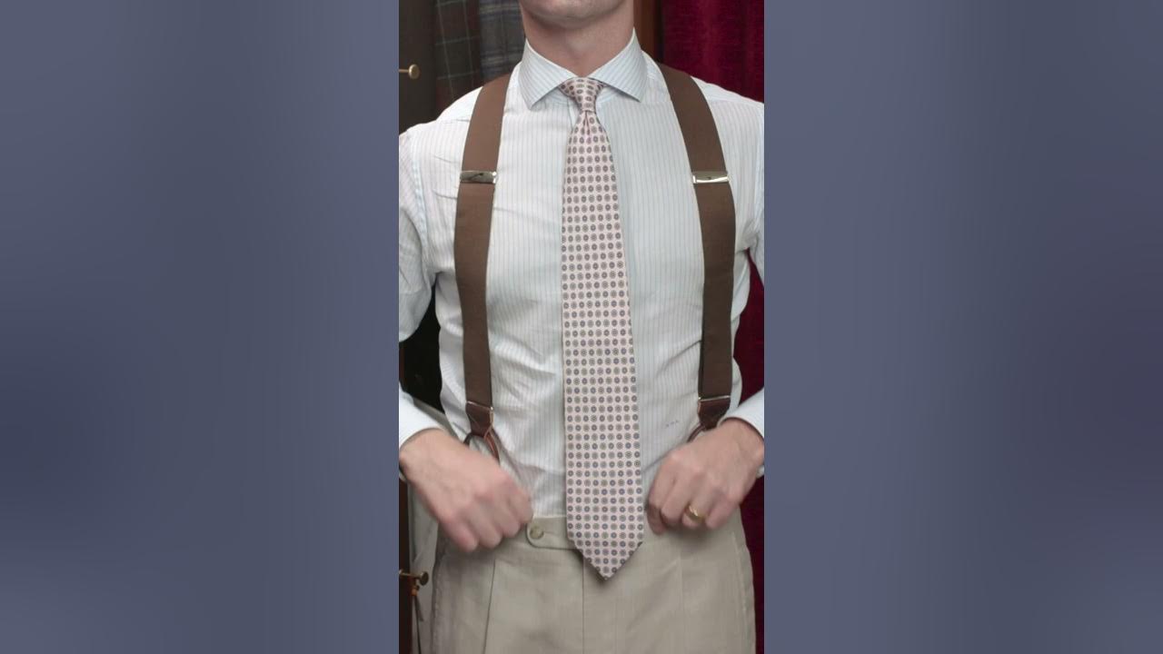 How To Put On Suspenders [Step-by-Step] #shorts 