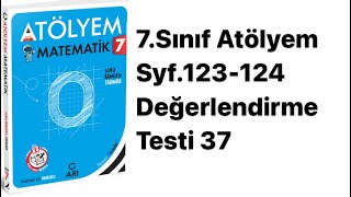 7Sinif Atölyem S123-124 Değerlendi̇rme Testi̇ 37