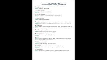 2024 NAB RCAL Exam Latest Questions With Complete Grade A Answers