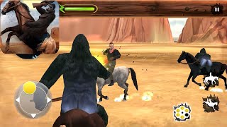 WIld West Cowboy Vs Gorilla  - Gameplay (iOS) screenshot 2